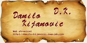 Danilo Kijanović vizit kartica
